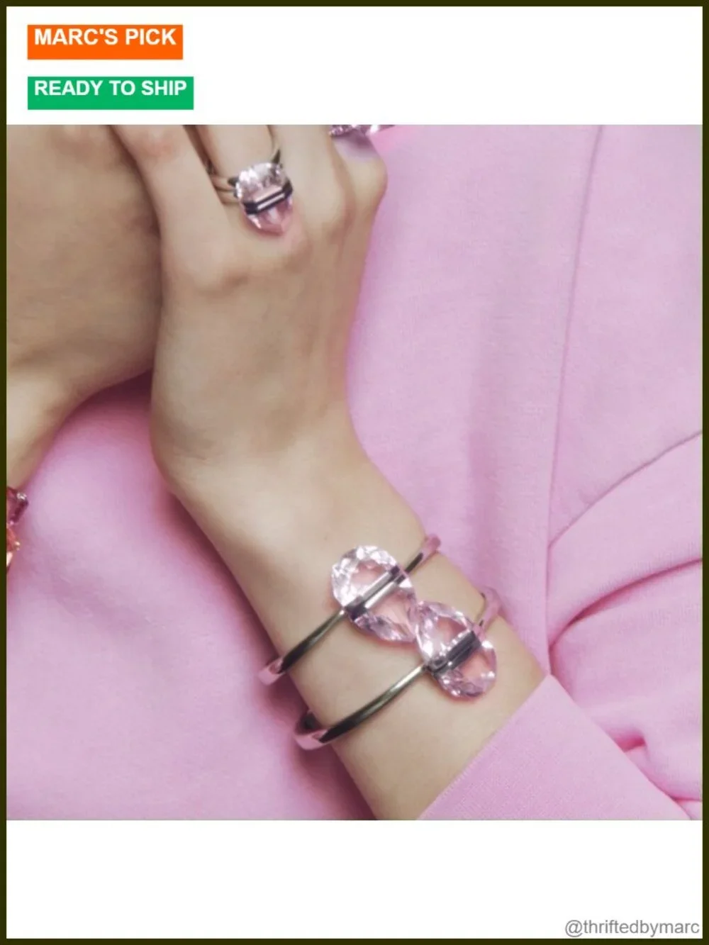 Swarovski Lucent Crystal Cocktail Ring Statement Jewelry